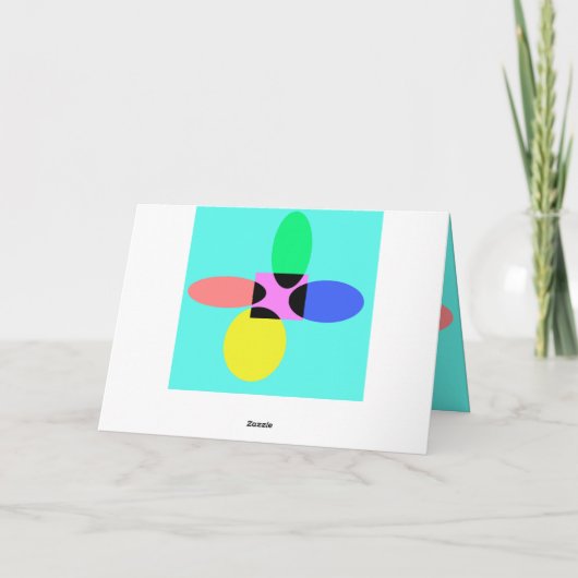 未来的な花 カード (裏面)