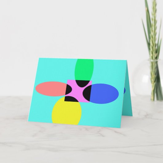 未来的な花 カード (正面)