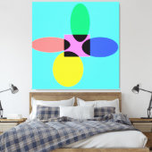 未来的な花 キャンバスプリント (インサイチュ (寝室))