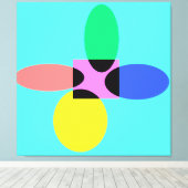 未来的な花 キャンバスプリント (インサイチュ (ウッドフロア))