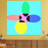 未来的な花 キャンバスプリント (インサイチュ (リビング))