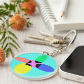 未来的な花 キーホルダー (正面右)