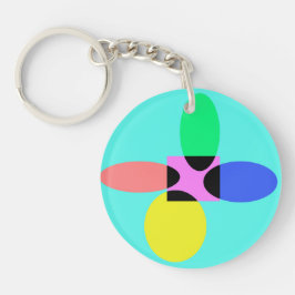 未来的な花 キーホルダー