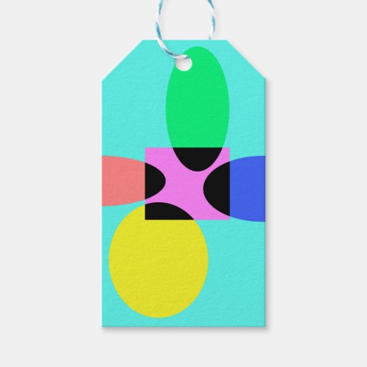 未来的な花 ギフトタグ (正面)