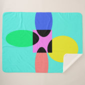 未来的な花 シェルパブランケット (正面(横))