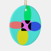 未来的な花 セラミックオーナメント (右)