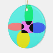 未来的な花 セラミックオーナメント (左)