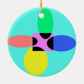 未来的な花 セラミックオーナメント (裏面)