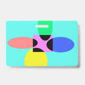 未来的な花 バッジ (裏面)