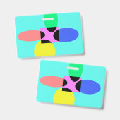 未来的な花 バッジ (表裏)