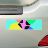 未来的な花 バンパーステッカー (車上)