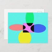 未来的な花 ポストカード (正面/裏面)