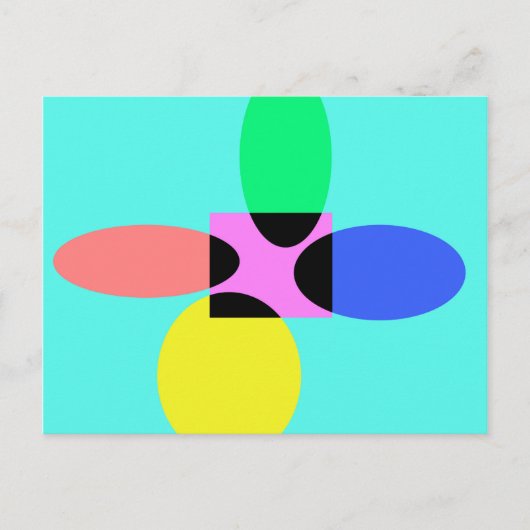 未来的な花 ポストカード (正面)