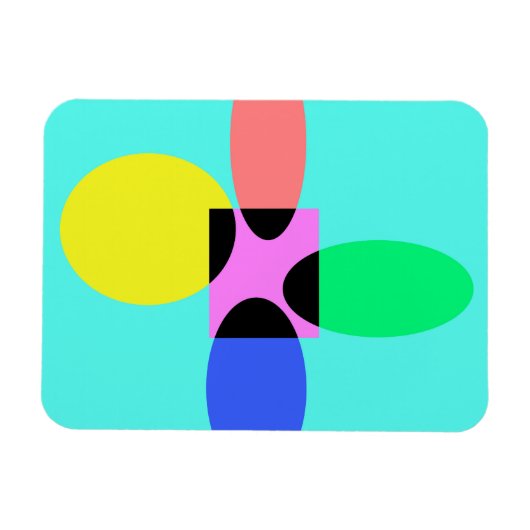 未来的な花 マグネット (横)