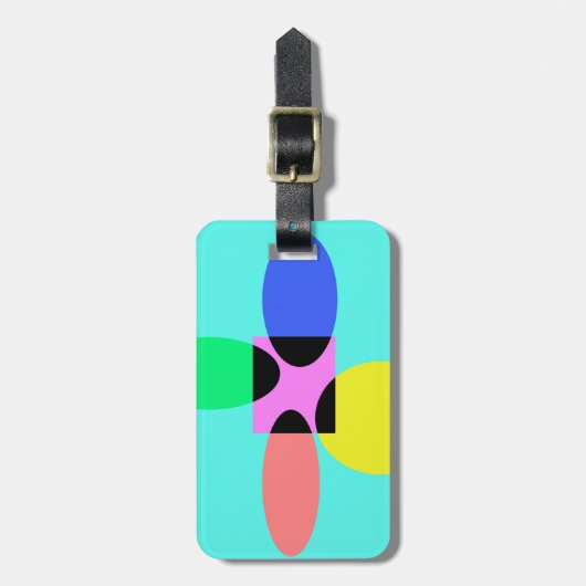 未来的な花 ラゲッジタグ (正面縦)