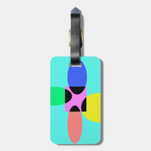 未来的な花 ラゲッジタグ (裏面縦)