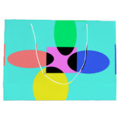 未来的な花 ラージペーパーバッグ (裏面)