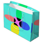 未来的な花 ラージペーパーバッグ (裏面アングル)