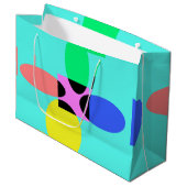 未来的な花 ラージペーパーバッグ (正面アングル)