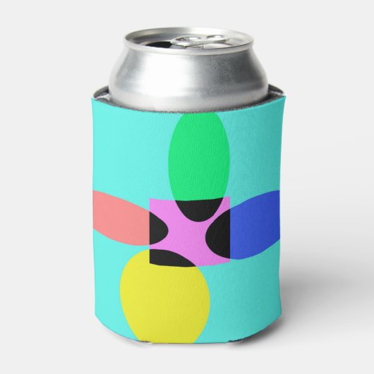 未来的な花 缶クーラー (缶正面)