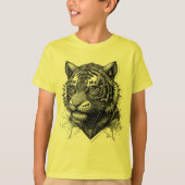 未来的な虎 Tシャツ (正面)