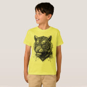 未来的な虎 Tシャツ (正面フル)