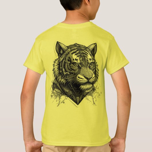 未来的な虎 Tシャツ (裏面)