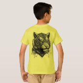 未来的な虎 Tシャツ (裏面フル)
