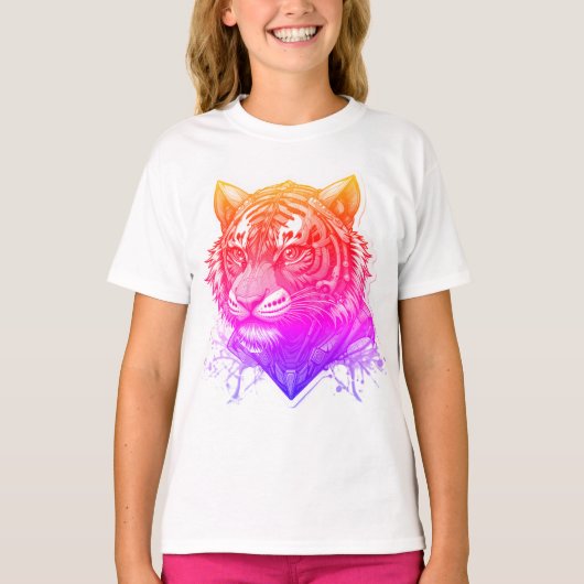 未来的な虎 Tシャツ (正面)