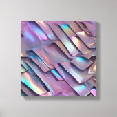 未来的な虹色/抽象芸術ホログラフィック キャンバスプリント (正面)