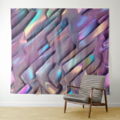 未来的な虹色/抽象芸術ホログラフィック タペストリー (インサイチュ(横))
