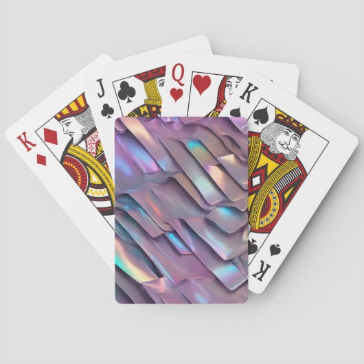未来的な虹色/抽象芸術ホログラフィック トランプ (裏面)
