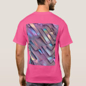 未来的な虹色/抽象芸術ホログラフィック Tシャツ (裏面)