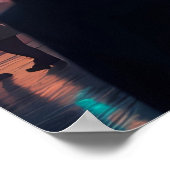 未来的な街並みを垣間見る ポスター (角)