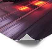 未来的な街並みを垣間見るAI ポスター (角)