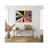 未来的な視点による光学錯視カラフル フォトプリント