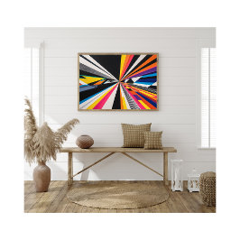 未来的な視点による光学錯視カラフル フォトプリント