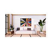 未来的な視点による光学錯視カラフル フォトプリント