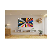 未来的な視点による光学錯視カラフル フォトプリント