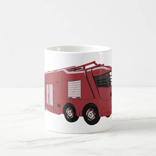 未来的な赤いSFコマンドカー コーヒーマグカップ