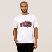 未来的な赤いSFコマンドカー Tシャツ (正面フル)