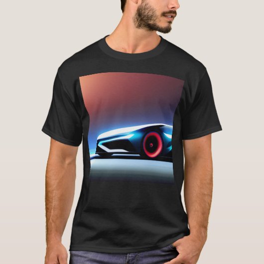 未来的な車2 Tシャツ (正面)