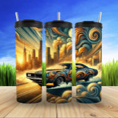 未来的な都市景観に対抗する都市型車の融合 タンブラー