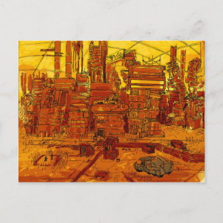 未来的な都市景観 ポストカード