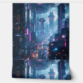 未来的な都市景観：没入型3D 壁紙