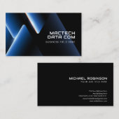 未来的な金属クロム三角形 |モダン | 名刺 (正面/裏面)