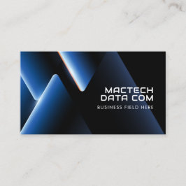 未来的な金属クロム三角形 |モダン | 名刺