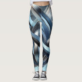 未来的な金属抽象芸術の女性 レギンス (正面)