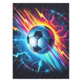未来的な電気サッカーボールライトニング テーブルクロス (正面)