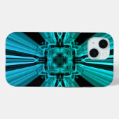未来的な電気プラズマフラクタルデザイン Case-Mate iPhoneケース (裏面 (横))